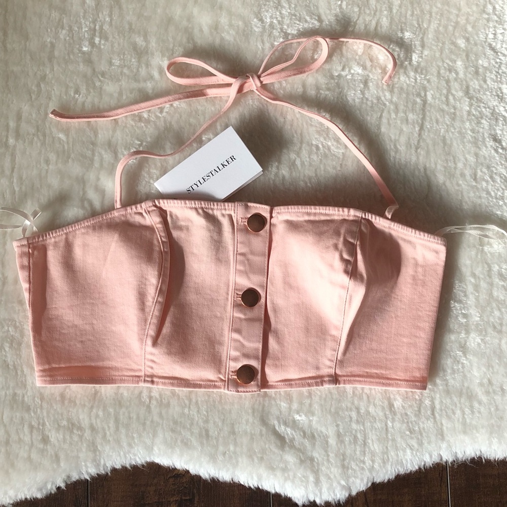 STYLESTALKER Halter Crop Top